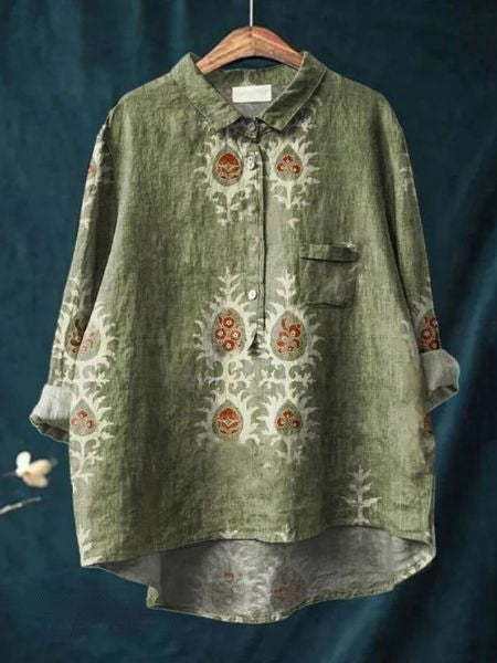 Lila | Bluza s cvjetnim uzorkom