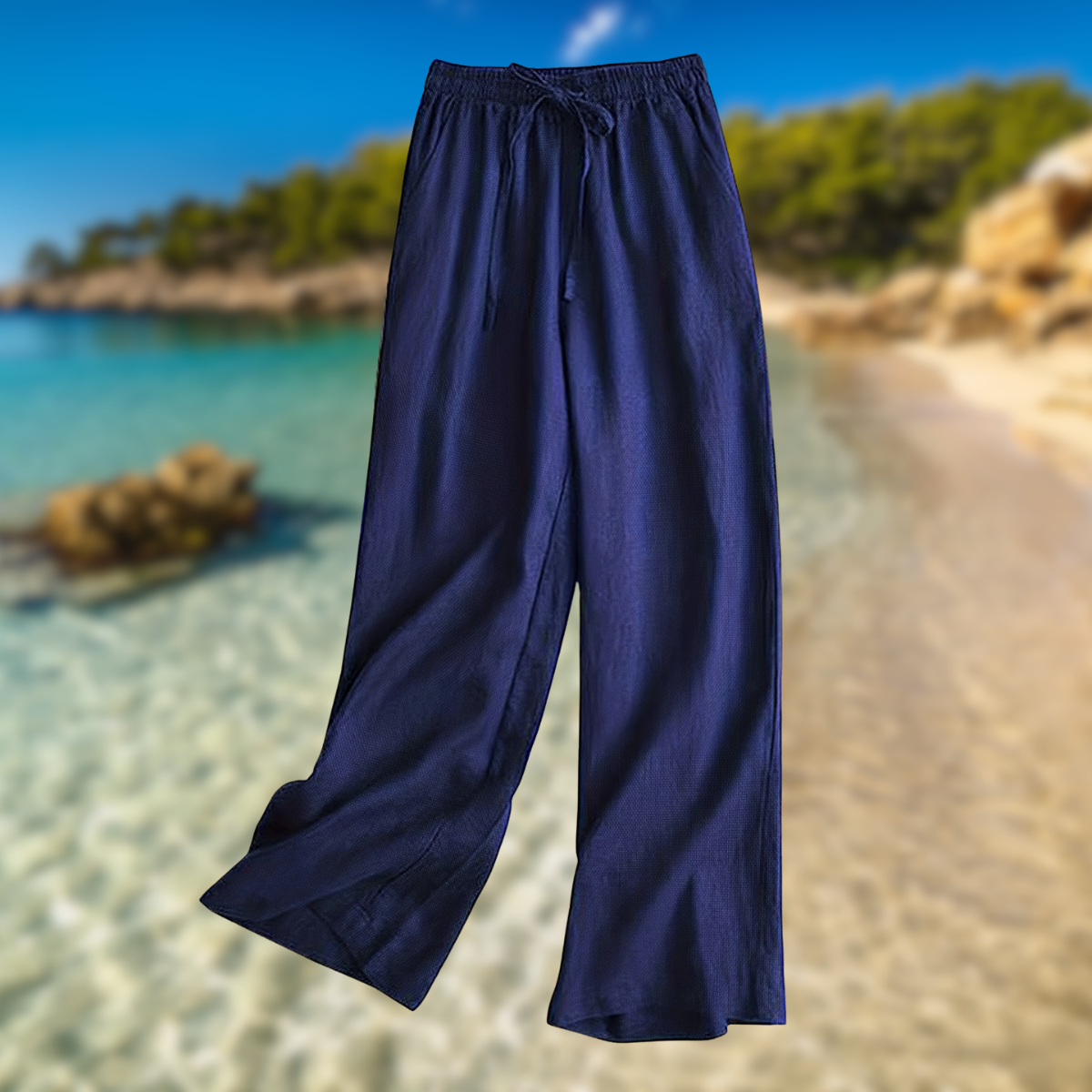 Capri™ | Ženske hlače od lana i pamuka | 1+1 Besplatno