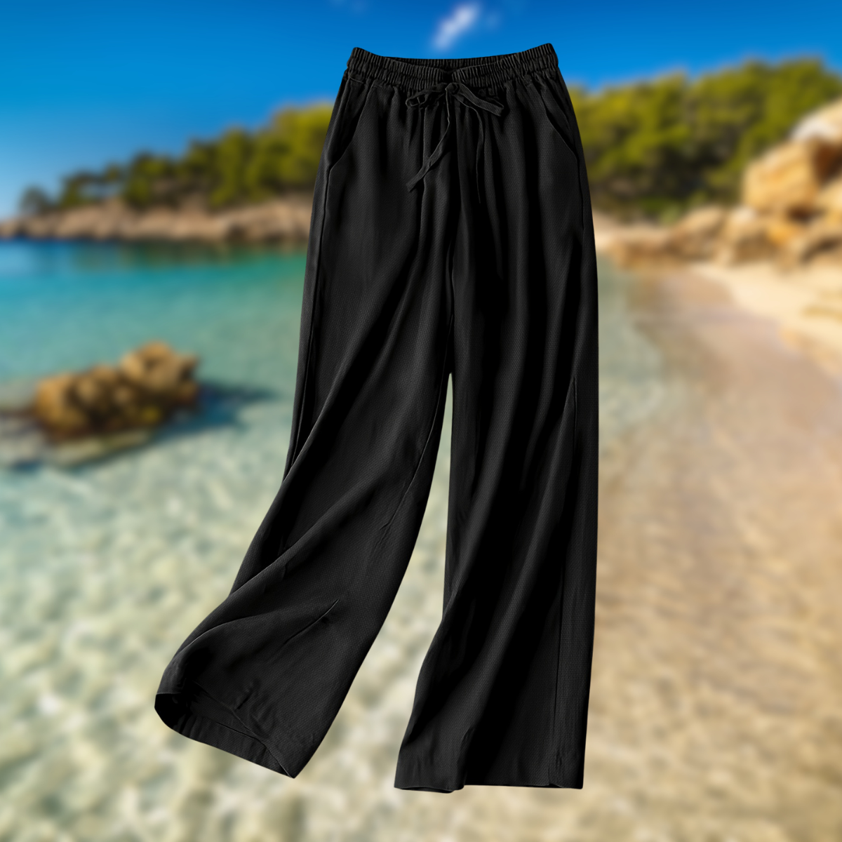 Capri™ | Ženske hlače od lana i pamuka | 1+1 Besplatno