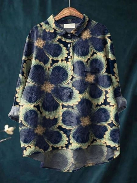 Lila | Bluza s cvjetnim uzorkom