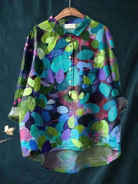 Lila | Bluza s cvjetnim uzorkom