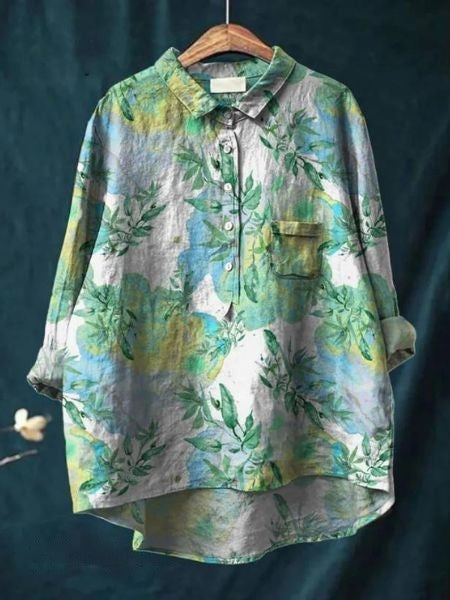 Lila | Bluza s cvjetnim uzorkom