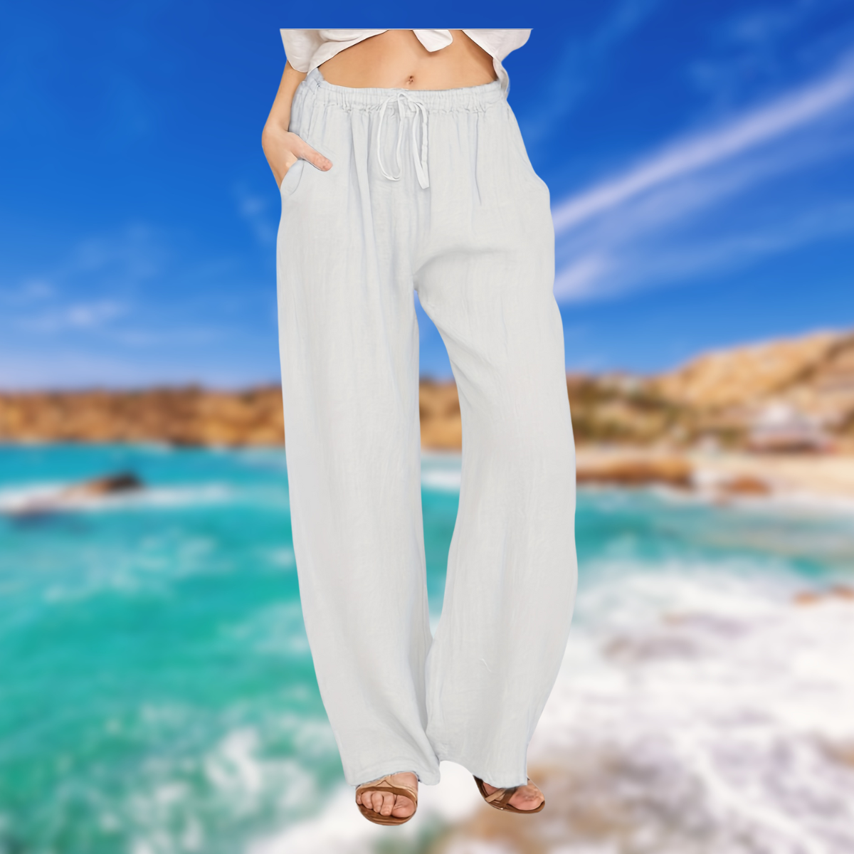 BALI™ | Ženske hlače od pamuka i lana | 1+1 Besplatno