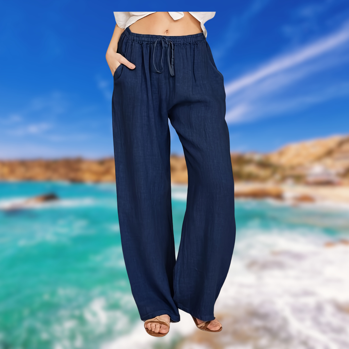 BALI™ | Ženske hlače od pamuka i lana | 1+1 Besplatno