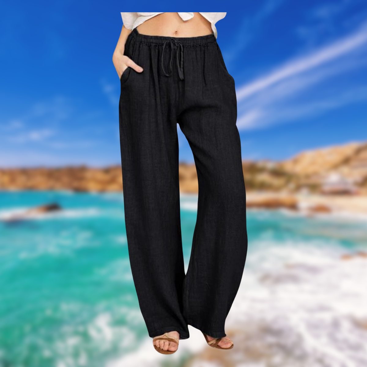 BALI™ | Ženske hlače od pamuka i lana | 1+1 Besplatno