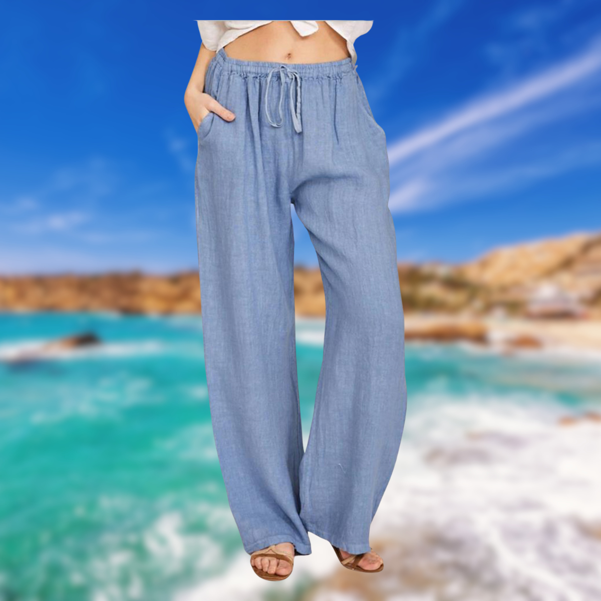 BALI™ | Ženske hlače od pamuka i lana | 1+1 Besplatno