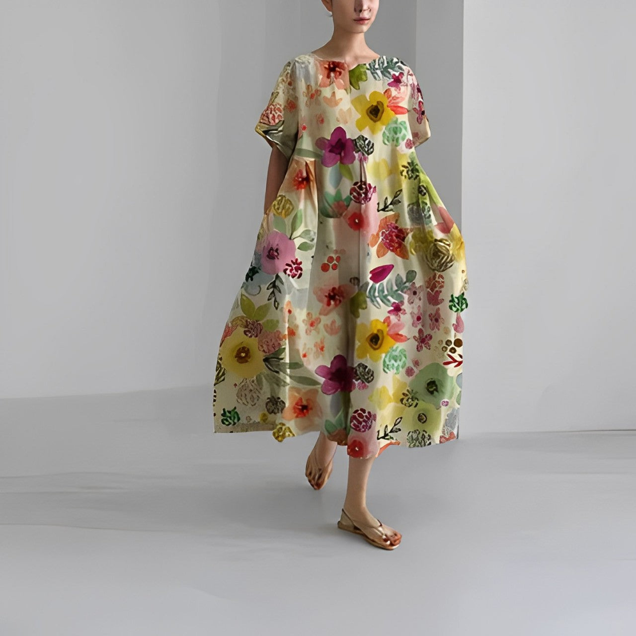 Amelia - cvjetna haljina u boho stilu