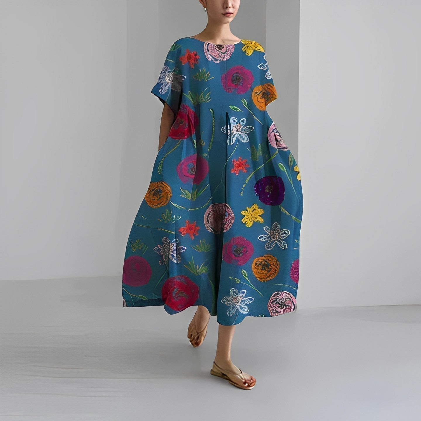 Amelia - cvjetna haljina u boho stilu