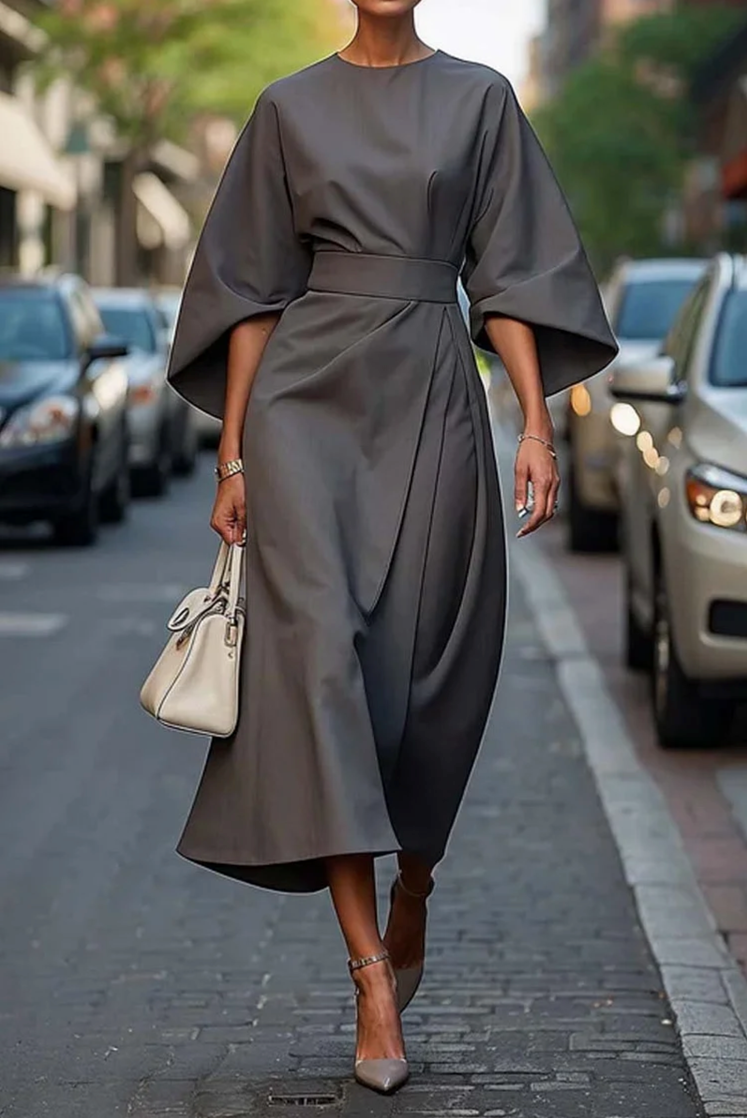 Marija™ | Elegantna Haljina s Puff Rukavima