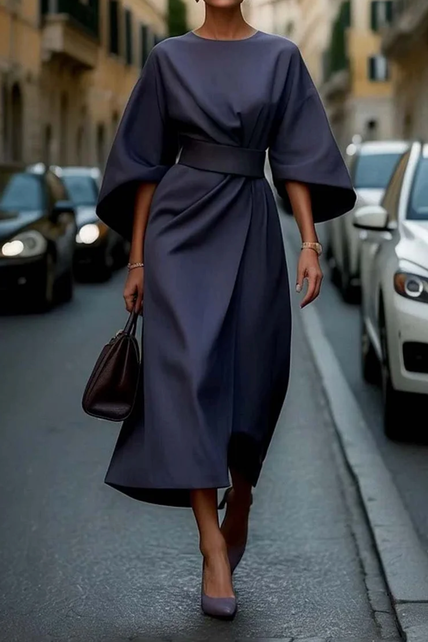 Marija™ | Elegantna Haljina s Puff Rukavima