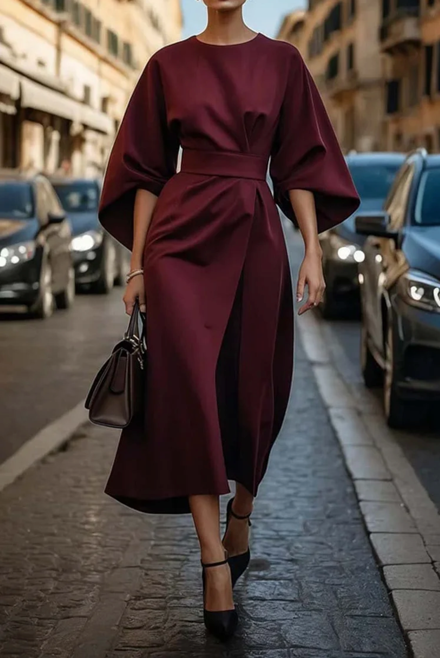 Marija™ | Elegantna Haljina s Puff Rukavima