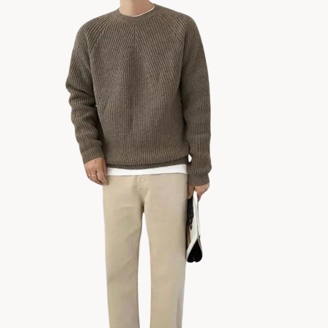 Anibal | Rebrasti Pulover - Premium Pleteni Pulover s Dugim Rukavima, Casual & Udoban