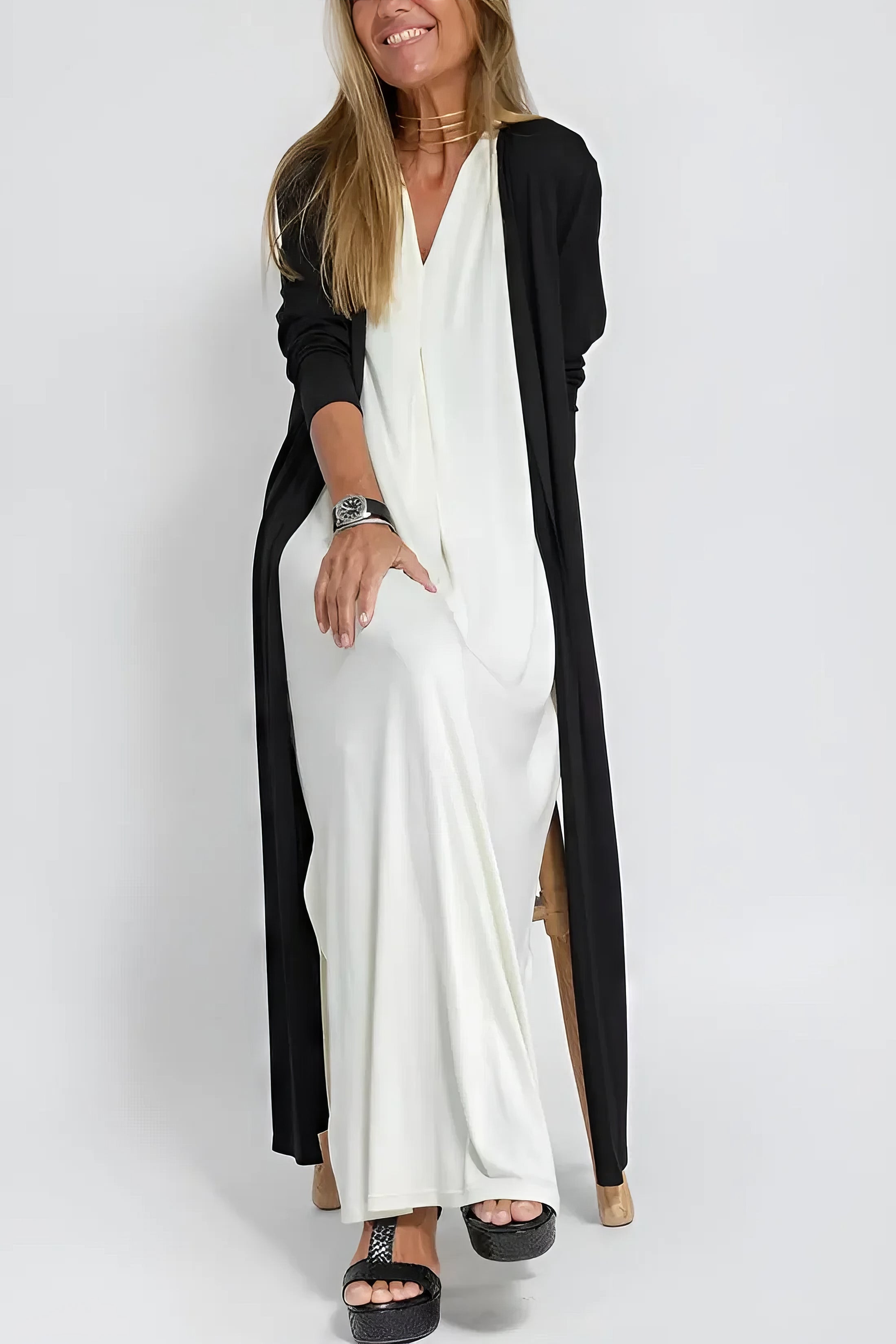 Natalia™ | Elegantna duga haljina + odgovarajući kardigan u poklon paketu